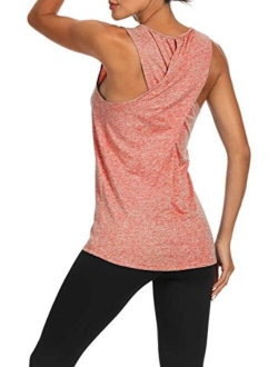 Workout Athletic Tops Racerback Tank Tops Yoga Shirts Exercise Gym Clothes for Women