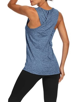 Workout Athletic Tops Racerback Tank Tops Yoga Shirts Exercise Gym Clothes for Women