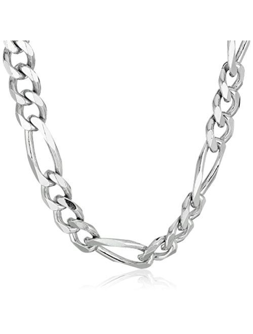 Men's Sterling Silver Italian Solid Figaro Link-Chain Necklace