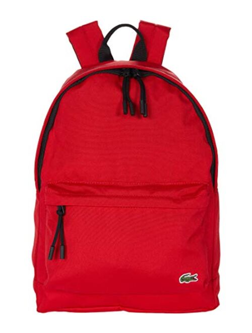 Lacoste Solid Zipper Closure Backpack