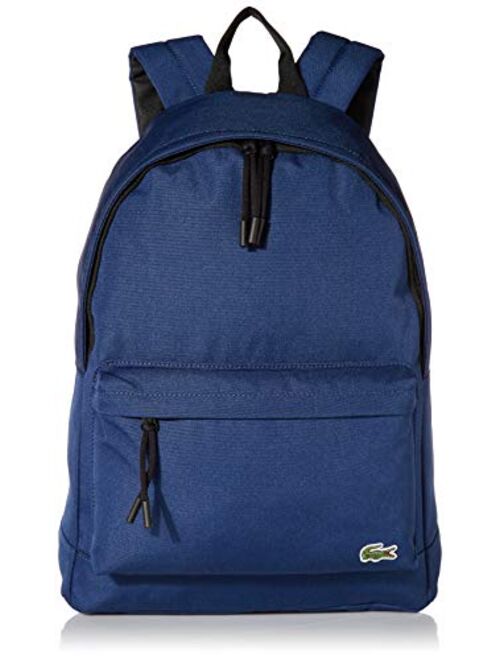 Lacoste Solid Zipper Closure Backpack