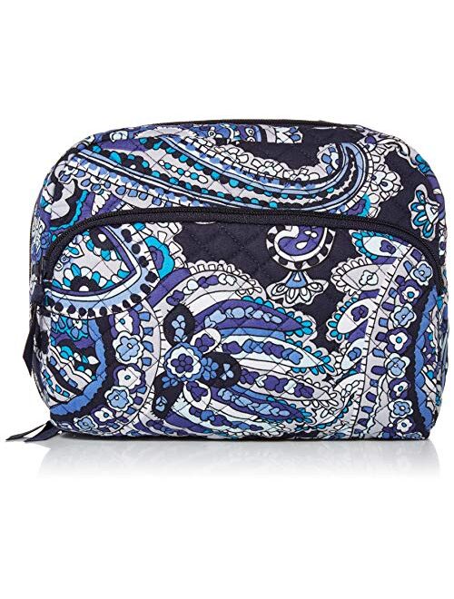 Vera Bradley Women's Signature Cotton Lay Flat Cosmetic Makeup Organizer Bag