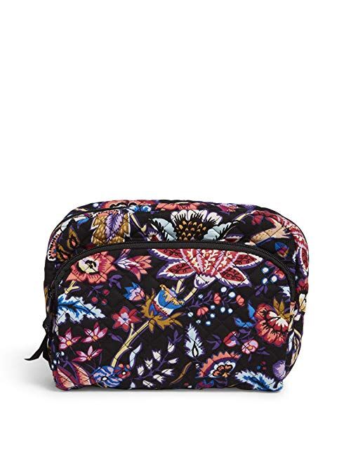 Vera Bradley Women's Signature Cotton Lay Flat Cosmetic Makeup Organizer Bag