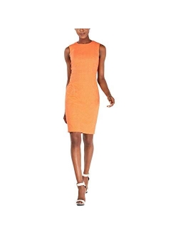 Women's Sleeveless Textured Sheath Dress