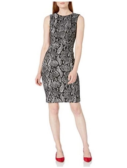 Women's Sleeveless Textured Sheath Dress