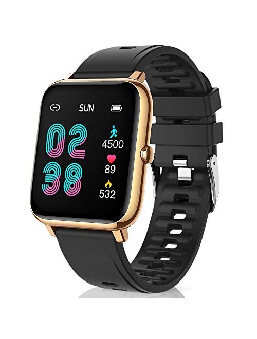 CanMixs Smart Watch for Android Phones iOS Waterproof Smart Watches for Women Men Sports Digital Watch Fitness Tracker Heart Rate Blood Oxygen Sleep Monitor Touch Screen 