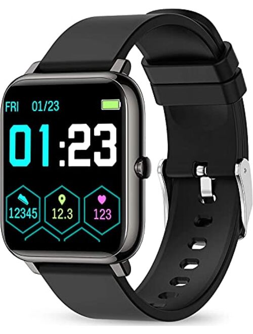 Smart Watch, KALINCO Fitness Tracker with Heart Rate Monitor, Blood Pressure, Blood Oxygen Tracking, 1.4 Inch Touch Screen Smartwatch Fitness Watch for Women Men Compatib