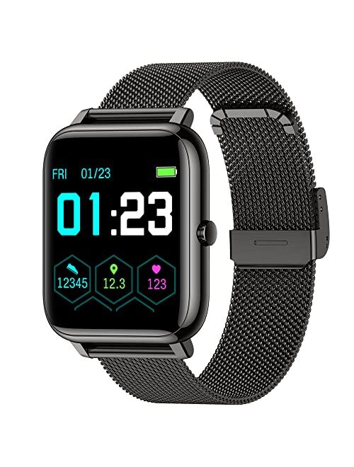 Smart Watch, KALINCO Fitness Tracker with Heart Rate Monitor, Blood Pressure, Blood Oxygen Tracking, 1.4 Inch Touch Screen Smartwatch Fitness Watch for Women Men Compatib