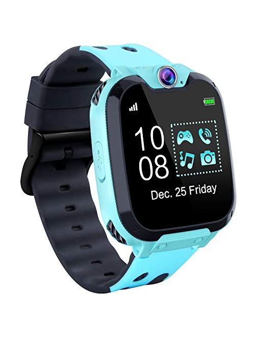 Children’s Smart Watch Phone - Smart Watch for Boy Girl Music Kids Watch Funny Game HD Touch Screen Sports Kid Smartwatches with Call Camera Alarm Clock Music Player, Sui