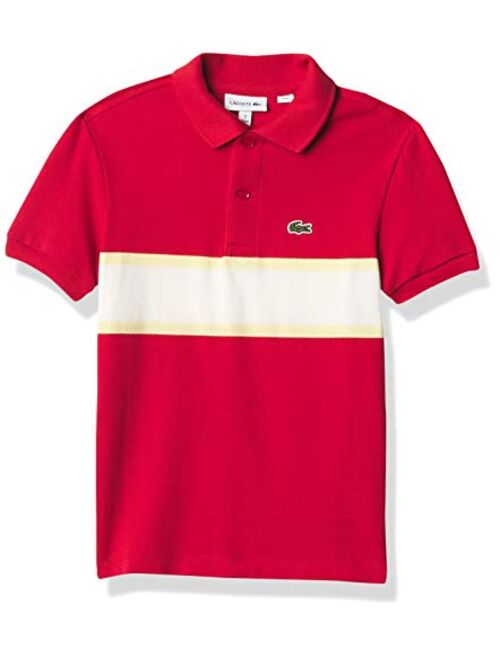 Lacoste Boys' Short Sleeve Bold Stripe Polo T-Shirt