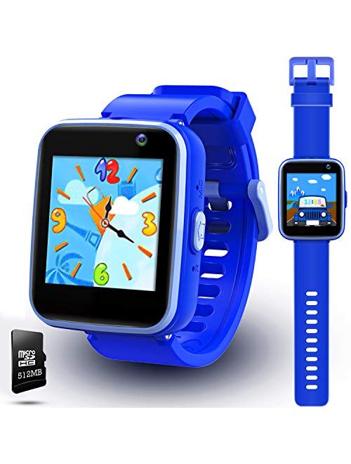 lzndeal Kids Smart Watch with Camera, Children Smartwatches for 3-10 Years Old Boys with Touchscreen, Educational Games, Music Player Learning Toys Christmas Birthday Gif