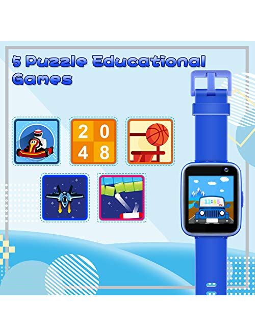 lzndeal Kids Smart Watch with Camera, Children Smartwatches for 3-10 Years Old Boys with Touchscreen, Educational Games, Music Player Learning Toys Christmas Birthday Gif