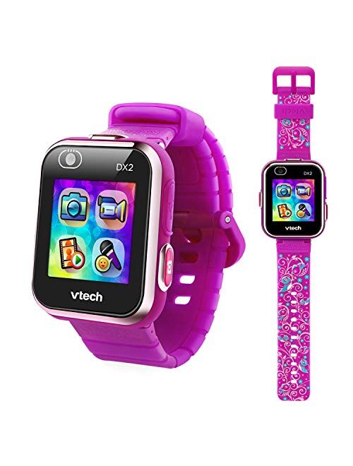 VTech KidiZoom Smartwatch DX2, Special Edition Floral Birds with Bonus Vivid Violet Wristband