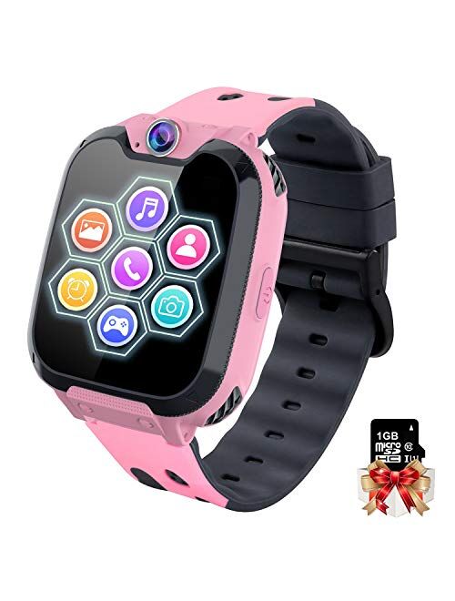 Kids Smart Watch for Boys Girls - Touch Screen Smartwatch with Phone Call SOS Music Player Alarm Camera Games for Christmas Birthday