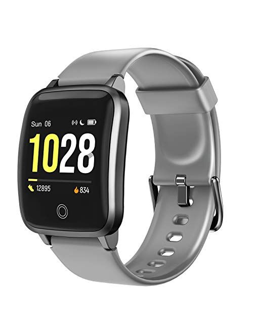 LETSCOM Smart Watch, Fitness Trackers with Heart Rate Monitor Step Calorie Counter Sleep Monitor, IP68 Waterproof Smartwatch 1.3" Color Screen, Activity Tracker Pedometer