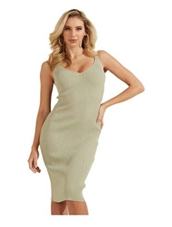 Women's Sleeveless Nyx Engineered Rib Knit Midi Dress