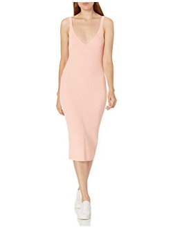 Women's Sleeveless Nyx Engineered Rib Knit Midi Dress