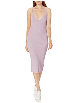 Women's Sleeveless Nyx Engineered Rib Knit Midi Dress