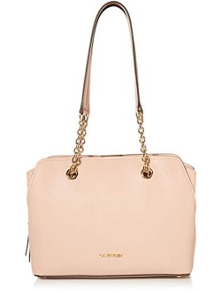 Hailey Micro Pebble Triple Compartment Chain Satchel