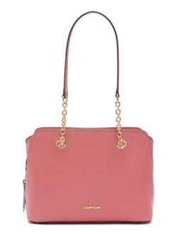 Hailey Micro Pebble Triple Compartment Chain Satchel