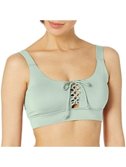 Women's Active Medium Support Sports Bra with Lace-up Detail