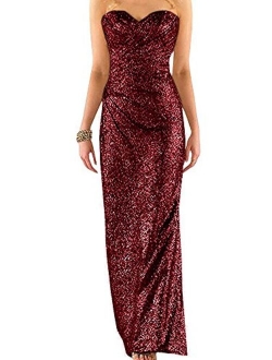 Ever Girl Women's Sequins Long Wedding Party Gown