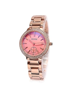 Fashionable Women Watch Shinning Rhinestone dial with Stainless Steel Strap Lady Dress Wristwatch Women's Analog Quartz Watch