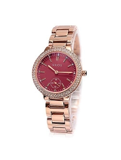 Fashionable Women Watch Shinning Rhinestone dial with Stainless Steel Strap Lady Dress Wristwatch Women's Analog Quartz Watch