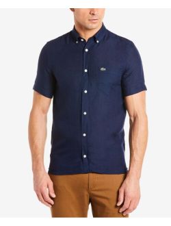 Men's Linen Pocket Short Sleeve Shirt