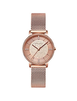 Women Watch with Diamond Analogue Quartz Watches Dress Watch Shining Dial with Stainless Steel Mesh Strap Lady Watch