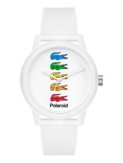 Men's 12.12 x Polaroid White Silicone Strap Watch 42mm