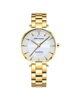 Stylish Women Watch Stainless Steel Strap Ladies Dress Wristwatch