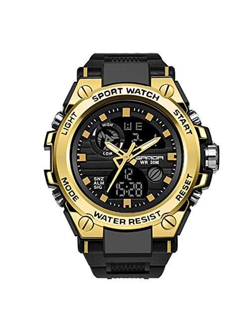 RORIOS Mens Sports Watches Waterproof Digital Watch with Alarm Timer Multifunction Luminous Wristwatches for Boy Men Electronic Men's Watches