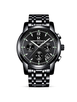 Stainless Steel Watches Quartz Luxury Business Day Calendar Counts Chronograph Stopwatch Luminous Waterproof Multifunctions Wrist Watch for Mens