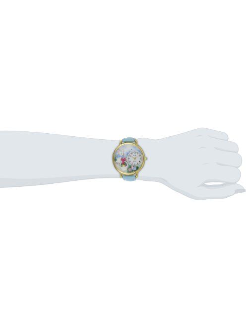 Whimsical Watches Women's G-1220016 Easter Eggs Baby Blue Leather Watch