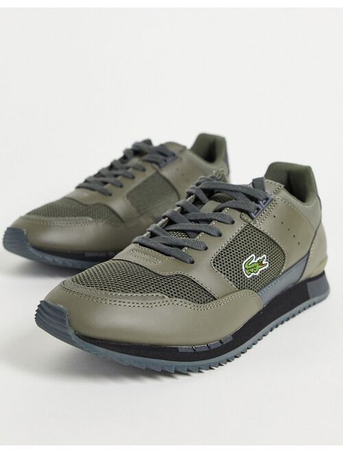 Lacoste Partner Piste running sneakers in khaki