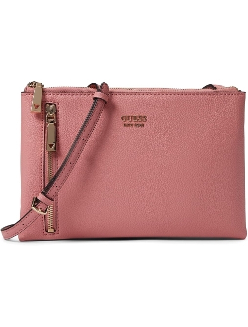Guess Handbags : Buy Guess KHATIA TOP ZIP SHOULDER BAG Pink Handbags Online