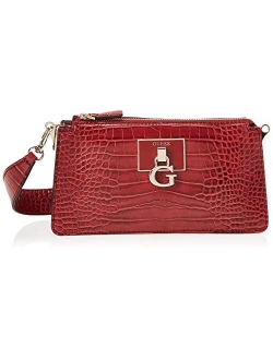 Stephi Mini Crossbody Top Zip, Rosso