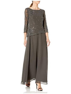 Women's 3/4 Sleeve Beaded Dress