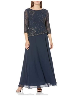 Women's 3/4 Sleeve Beaded Dress