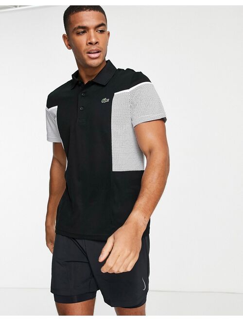 Lacoste sport mesh panel breathable tennis polo T-shirt