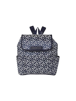 Layla II Flap Backpack Navy/White One Size