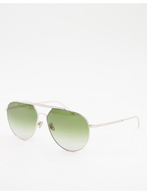 Lacoste round lens sunglasses in green