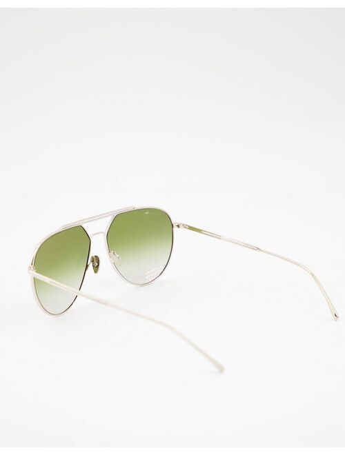 Lacoste round lens sunglasses in green