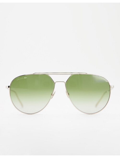 Lacoste round lens sunglasses in green