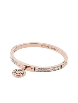 Rose Gold Tone Fulton Hinge Bangle Bracelet