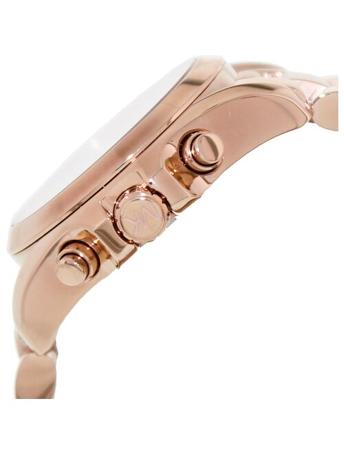 Michael Kors Women's Bradshaw Mini Rose Gold-Tone Chronograph Watch, MK5799