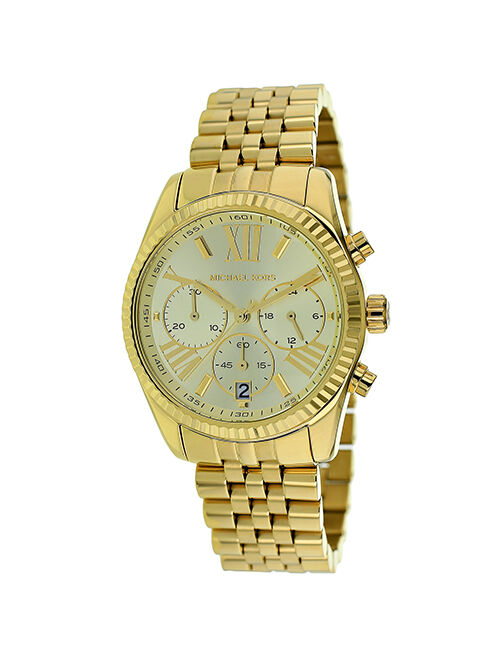 Michael Kors Women's Chronograph Lexington Gold-Tone Watch, MK5556