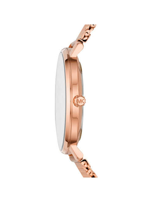 Michael Kors Pyper Quartz Crystal Rose Gold Dial Ladies Watch MK4340