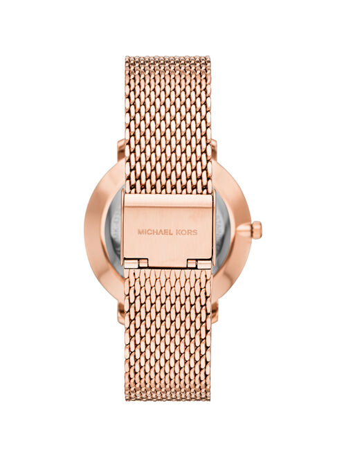 Michael Kors Pyper Quartz Crystal Rose Gold Dial Ladies Watch MK4340